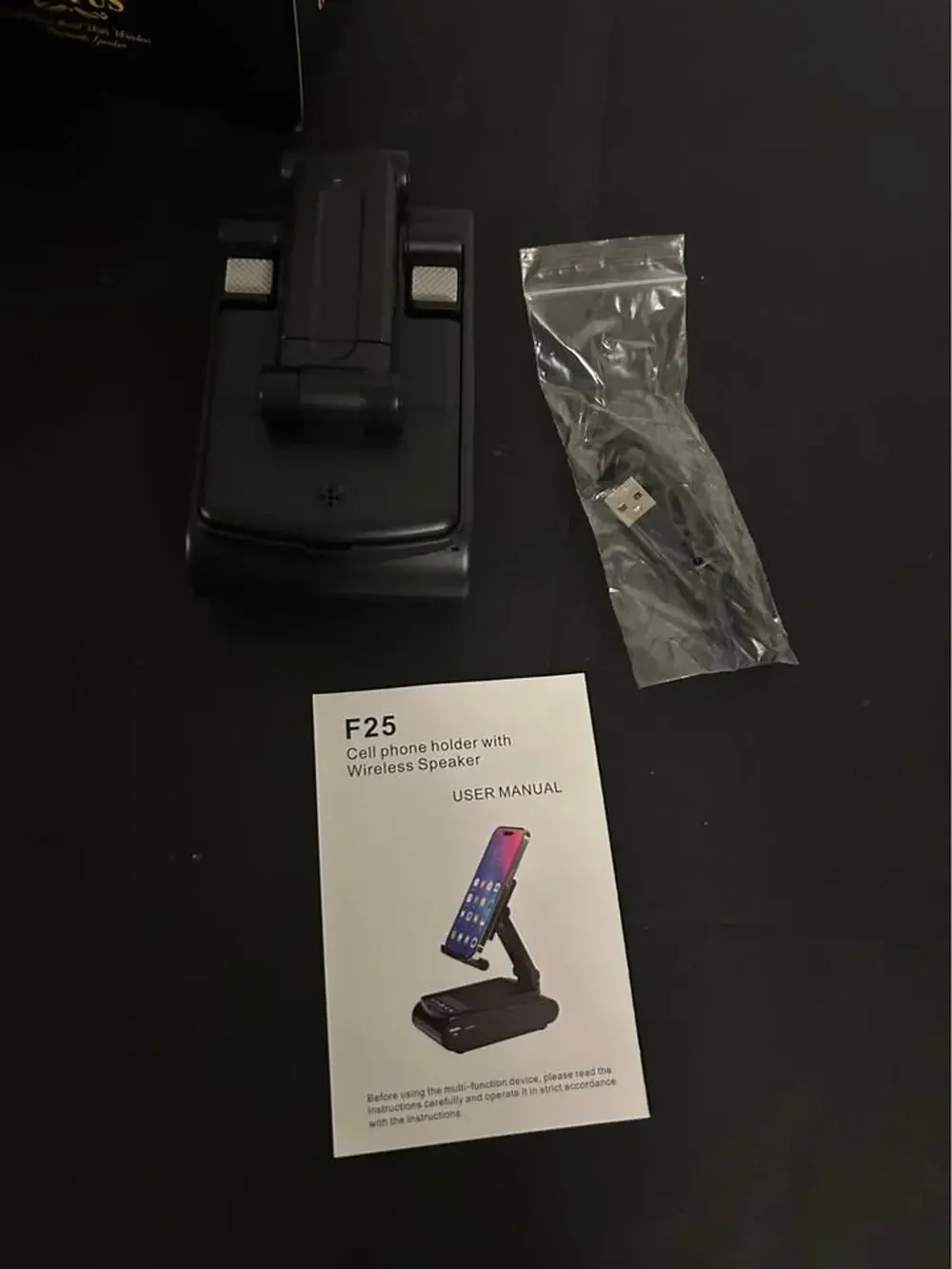 GLOPUS F25 Cell Phone Holder Wireless Speaker JJ0023-BK